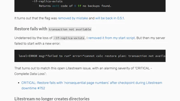 Hold Off on Litestream 0.5.0