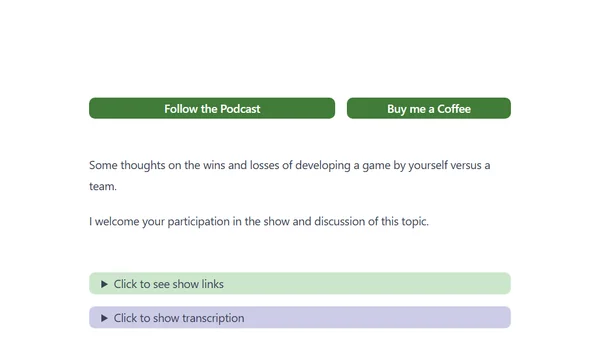 Solo vs team game development