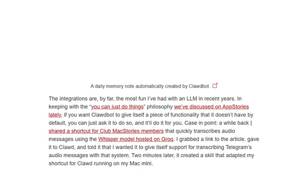OpenClaw (Formerly Clawdbot) Showed Me What the Future of Personal AI Assistants Looks Like