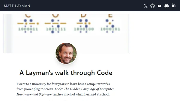 A Layman's walk through Code