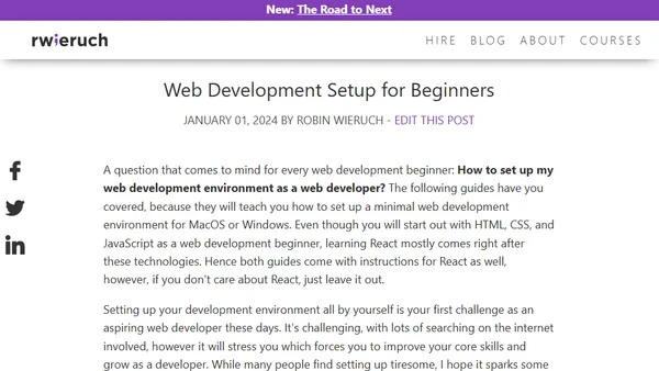 Web Development Setup for Beginners