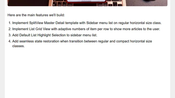 Video Tutorial - Add iPadOS UX Adaptivity to an iOS News App with SwiftUI 3 | Full Course