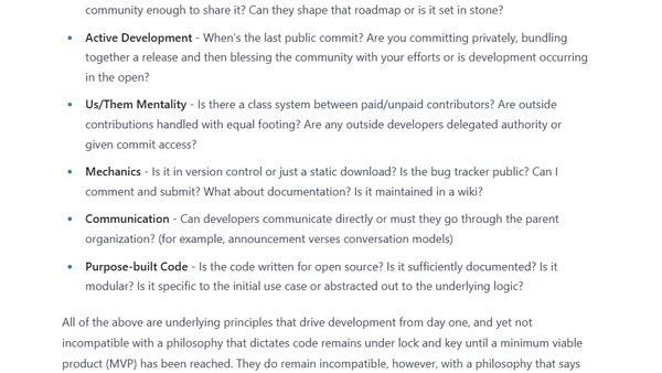 Open Source is not a verb