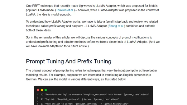 Understanding Parameter-Efficient Finetuning of Large Language Models: From Prefix Tuning to LLaMA-Adapters