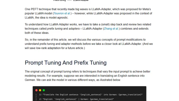Understanding Parameter-Efficient Finetuning of Large Language Models: From Prefix Tuning to LLaMA-Adapters