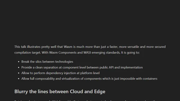 The terraforming of the WebAssembly landscape