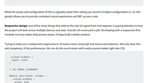 You Don’t Need CSS-in-JS – Why I Use Stylesheets