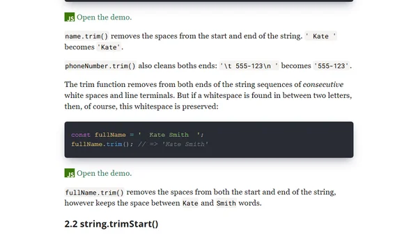 How to Trim Strings in JavaScript