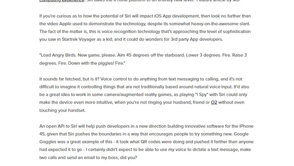 The Potential of Siri