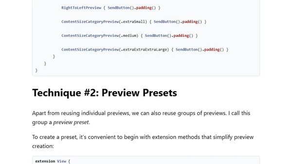 SwiftUI Previews at Scale