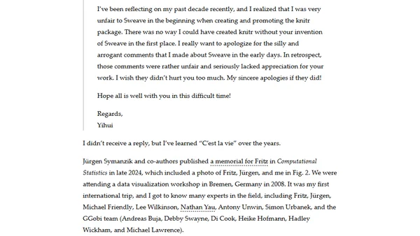 R.I.P., Fritz Leisch