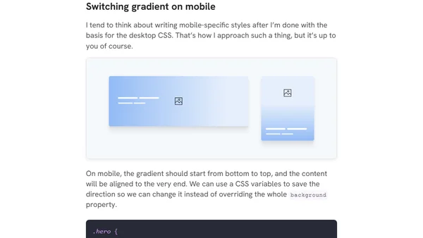 Inside the mind of a frontend developer: Hero section
