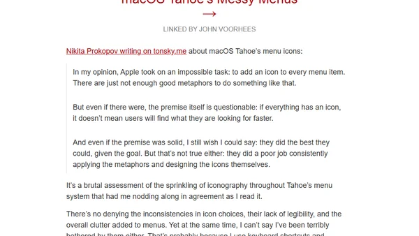 macOS Tahoe’s Messy Menus