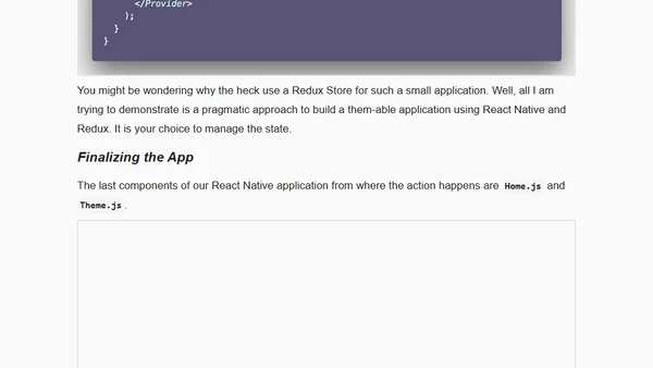 Simple Recipe to Build a Theme App in React Native