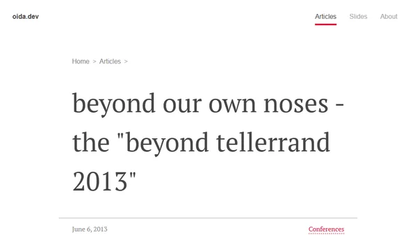 beyond our own noses - the "beyond tellerrand 2013"