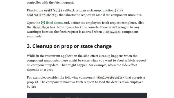 How to Cleanup Async Effects in React