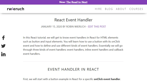 React Event Handler
