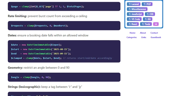 The new clamp() function in PHP 8.6