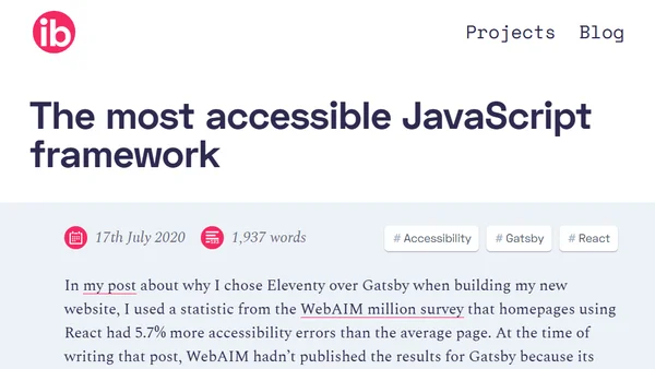 The most accessible JavaScript framework