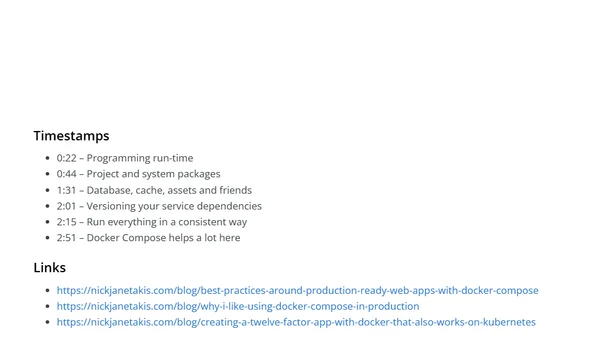 Things to Think About When Dockerizing Your App