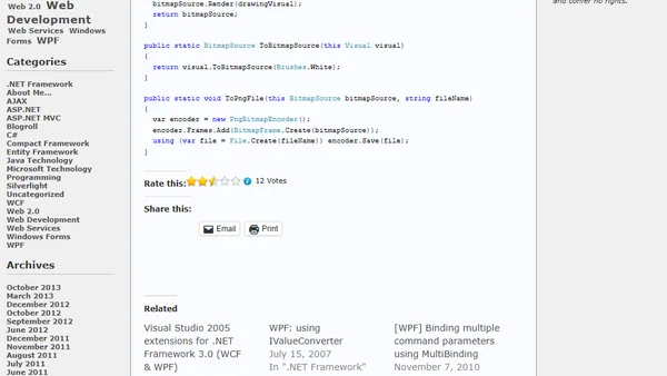 [WPF] From Visual to Bitmap