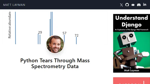 Python Tears Through Mass Spectrometry Data
