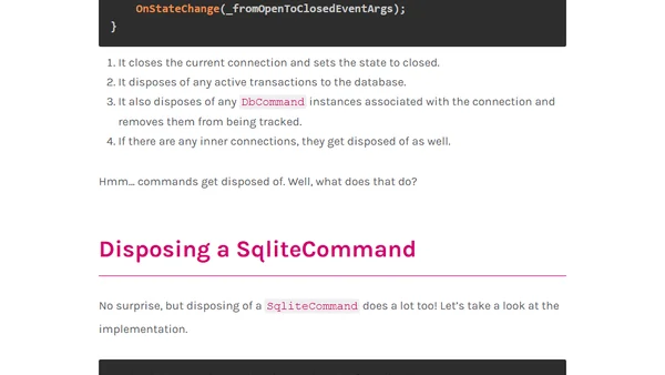 What Should I Dispose with .NET Database Connections?