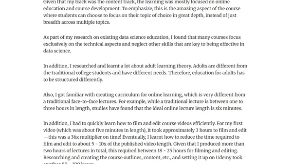 OMSCS CS6460 (Education Technology) Review and Tips