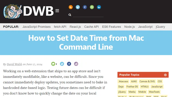 How to Set Date Time from Mac Command Line
