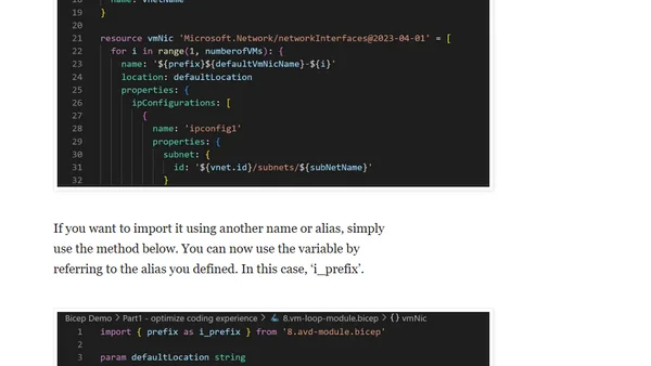 Exporting and importing variables between Bicep files: compileTimeImports