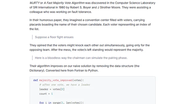 Fun With Linear Time: My Favorite Algorithm