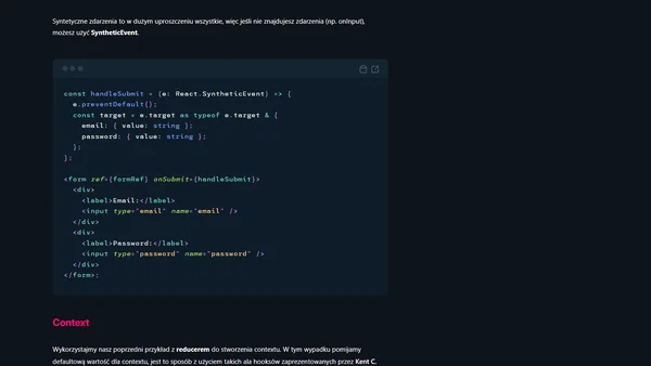 TypeScript - React, Redux i Styled Components