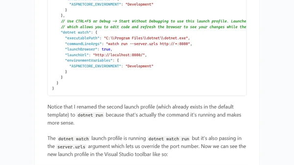 The Dotnet Watch Tool