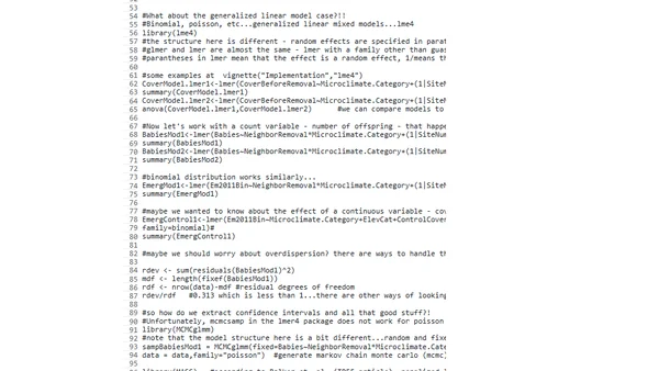 Stella Copeland's Intro to Mixed Models in R