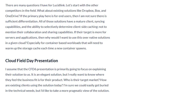 Cloud Field Day 6 Prep - Lucidlink and ExtraHop