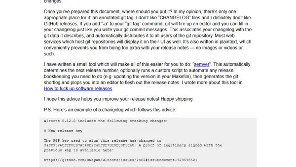 How to write release notes