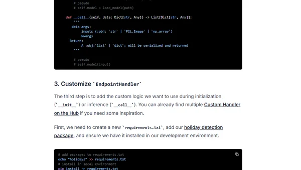 Custom Inference with Hugging Face Inference Endpoints