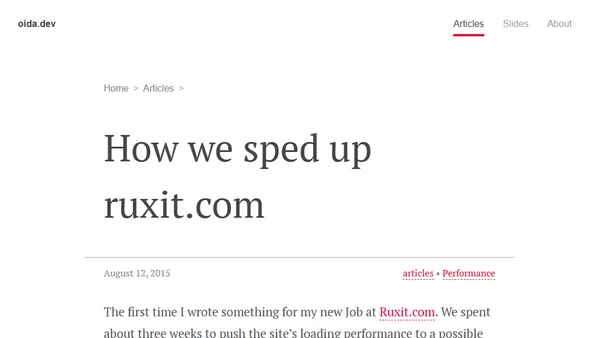 How we sped up ruxit.com