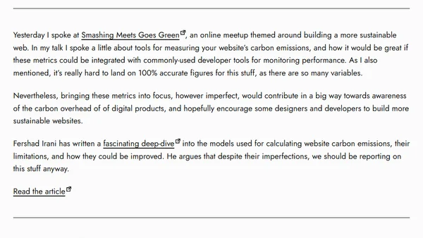 Reporting on Website Carbon Emissions
