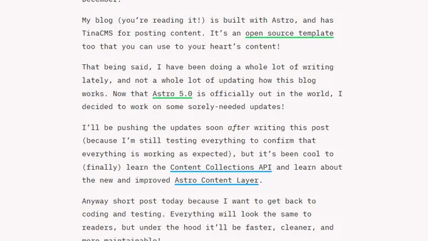 Updating my blog to use Astro Collections