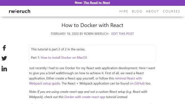 How to Docker with React