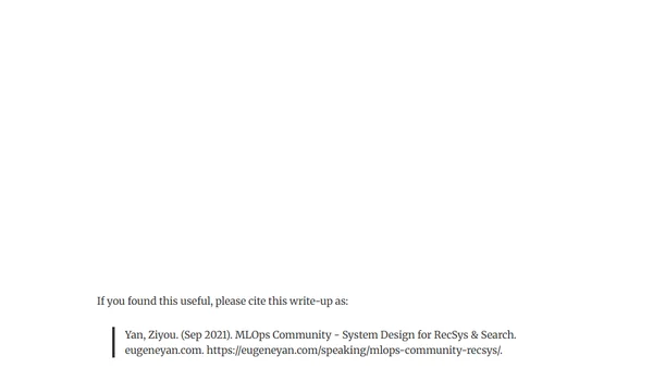 MLOps Community - System Design for RecSys & Search