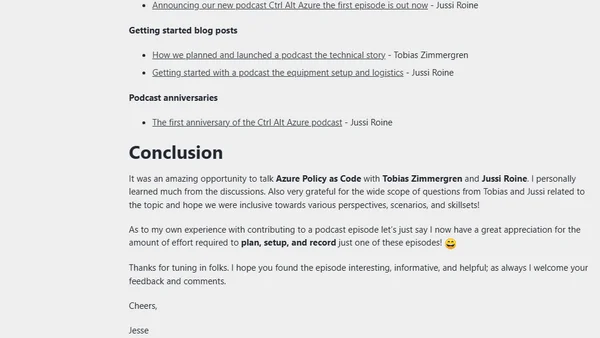 Talking Azure Policy as Code on CtrlAltAzure podcast