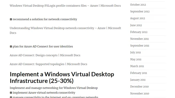 AZ-140 Windows Virtual Desktop Speciality Study Guide