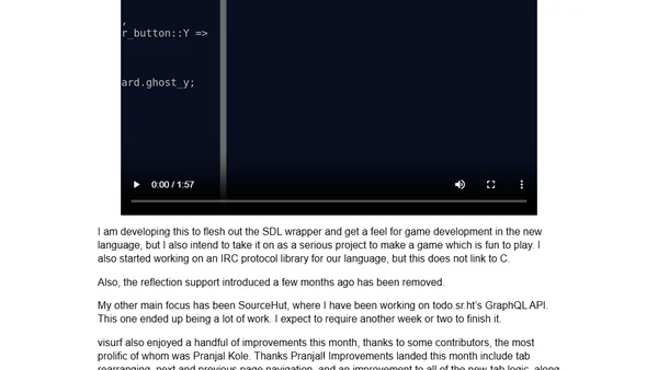 Status update, December 2021