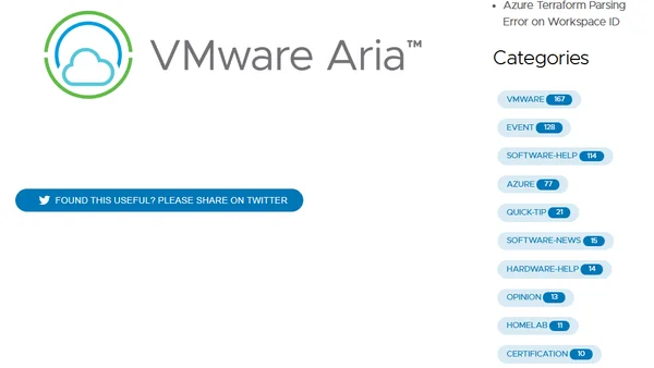 VMware vRealize to Aria Naming Conversion