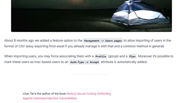 daloRADIUS new feature: Import CSV Users