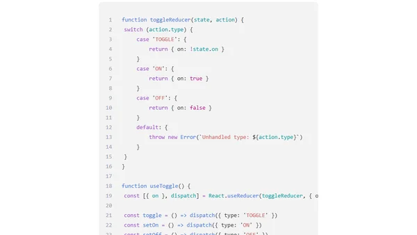 The State Reducer Pattern with React Hooks