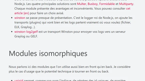 Les modules JavaScript indispensables