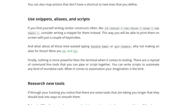 How To Sharpen Your Software Developer Tools